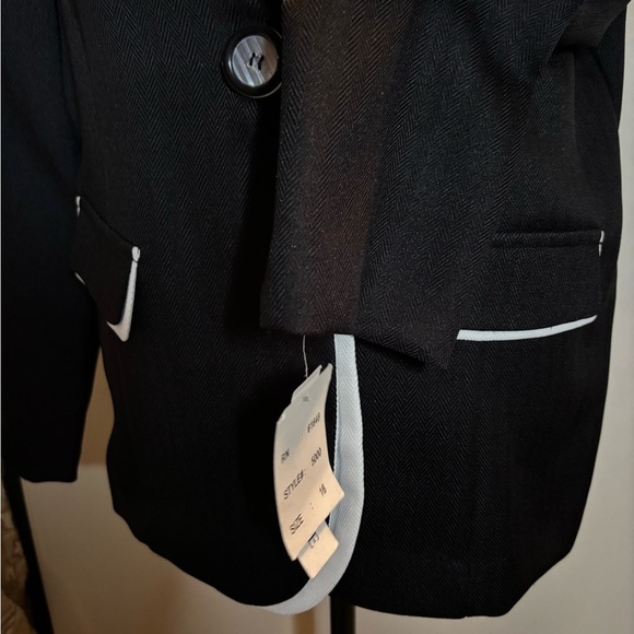 Sweet Suit Black Herringbone Blazer NWT - Picture 7 of 12